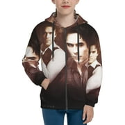 Ian Somerhalder Vampire Diaries Teen Sweatshirts Hoodies Youth Hooded Hoody Fashion Zipper Coat For Boys And Girls