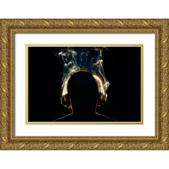 Ianeva, Aida 14x11 Gold Ornate Wood Framed with Double Matting Museum Art Print Titled - At Maximum Volume