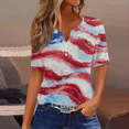 thumbnail image 1 of Iaqnaocc 250 Anniversary Usa Shirt for Women 4th Of July Short Sleeve Button Down V Neck Patriotic American Flag Stars Striped Tees Vintage 2026 Summer Freedom Tee Tops White XL, 1 of 3
