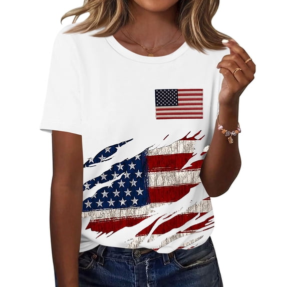 Iaqnaocc 250 Anniversary Usa Shirt for Women Vintage 250 Years America Shirt Independence Day Round Neck Anniversary Summer Independence Day 250 Anniversary Shirt Red L