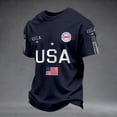 thumbnail image 1 of Iaqnaocc 250th Anniversary Usa Shirt for Men Retro 250 Years America Shirt Shirts Short Sleeve USA Flag Crewneck Freedom 2026 Summer Independence Day 250 Anniversary Shirt Blue S, 1 of 3