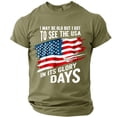 thumbnail image 1 of Iaqnaocc 250th Anniversary Usa Shirt for Men Vintage 250th Anniversary Usa Shirt T-Shirt Independence Day Round Neck Anniversary Summer 250th Anniversary Patriotic Tee Army Green S, 1 of 4