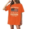 thumbnail image 1 of Iaqnaocc 250th Anniversary Usa Shirt for Women Retro 250 Years America Shirt Independence Day Crew Neck Anniversary Summer 250th Anniversary Patriotic Tee Orange 2XL, 1 of 4