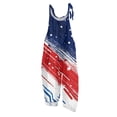 thumbnail image 1 of Iaqnaocc 4th of July Jumpsuits for Women Patriotic American Flag Striped Sleeveless Wide Leg Jumpers Freedom Adjustable Strap Overalls Jumpsuits Baggy Wide Leg Jumpers Dark Blue 2XL, 1 of 4