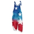 thumbnail image 1 of Iaqnaocc 4th of July Women's Jumpsuits Independence Day American Flag Stars Sleeveless Jumpsuits Rompers Casual Adjustable Strap Overalls Jumpsuits Baggy Overalls Sky Blue M, 1 of 4