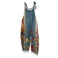 thumbnail image 1 of Iaqnaocc 4th of July Womens Jumpsuit Patriotic American Flag Stars Sleeveless Jumpers Freedom Adjustable Strap Jumpsuits 1776-2026 Trendy Cotton Linen Overalls Deep Red L, 1 of 5