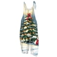 thumbnail image 1 of Iaqnaocc Christmas Women's Jumpsuits one piece Sleeveless Jumpers Casual Dressy Adjustable Strap Jumpsuits Fashion Cotton Linen Holiday Overalls Green M, 1 of 3