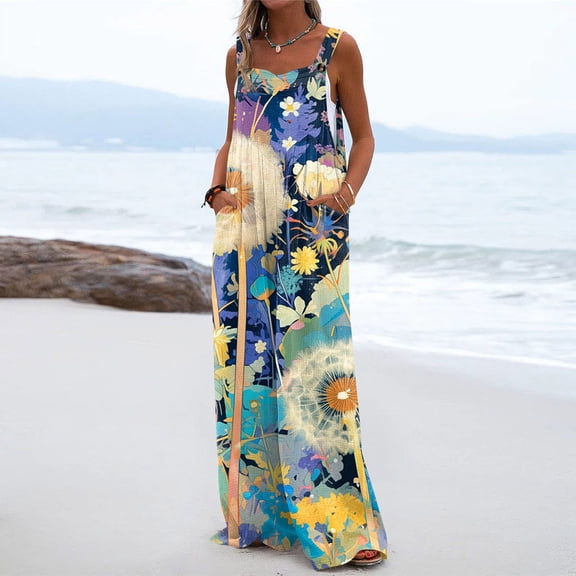 Iaqnaocc Mardi Gras Womens Jumpsuit Funny Mask Printed Sleeveless Wide Leg Jumpers Loose Fit Carnival Adjustable Strap Jumpsuits Fashion Overalls Khaki XL