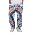 thumbnail image 1 of Iaqnaocc Mens Pants Baggy Wide Leg Lounge Big And Tall Tie Dye SweatPants Drawstring Waist Jogging Pant with Pockets Dark Blue S, 1 of 7