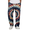 thumbnail image 1 of Iaqnaocc Mens Sweatpants Tie Dye Open Bottom Baggy Sweat Pants Straight Leg Athletic Breathable Sweatpants With Pockets Navy L, 1 of 7