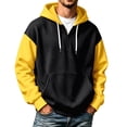 thumbnail image 1 of Iaqnaocc Mens hoodies Half Zip Long Sleeve Pullover Baggy Casual Drop Shoulder Loose Fit Sweatshirts for Men Black XXL, 1 of 6