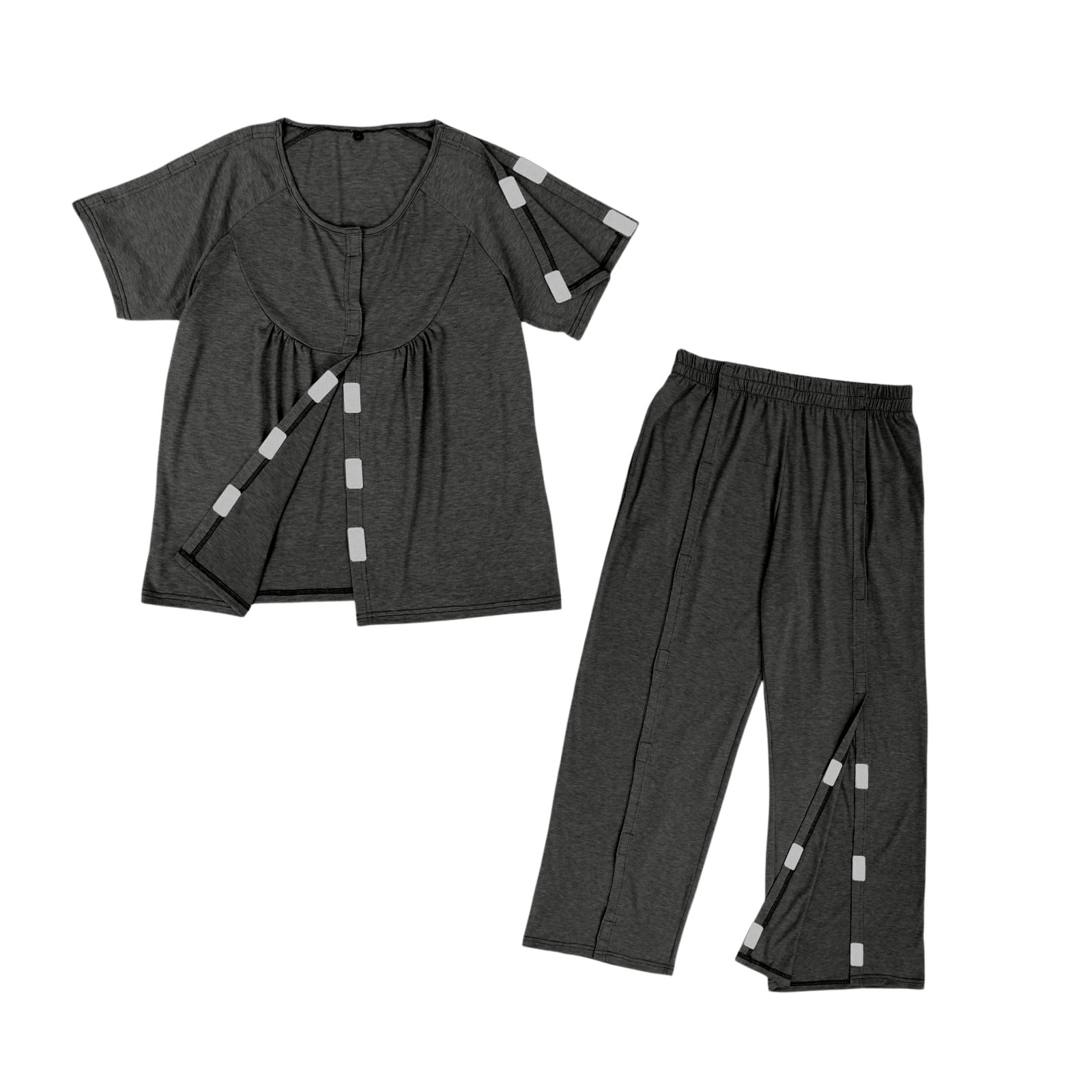 Torn Pyjamas Iaqnaocc Pajamas for Women and Men Bedridden Patient Clothing Tear Away ...