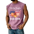 thumbnail image 1 of Iaqnaocc Pride Tank Tops Men American Flag Stars Pride T-Shirts Outfits We The People Rainbow Graphic Sleeveless Shirts Equality Tee Tops Light pink 3XL, 1 of 3