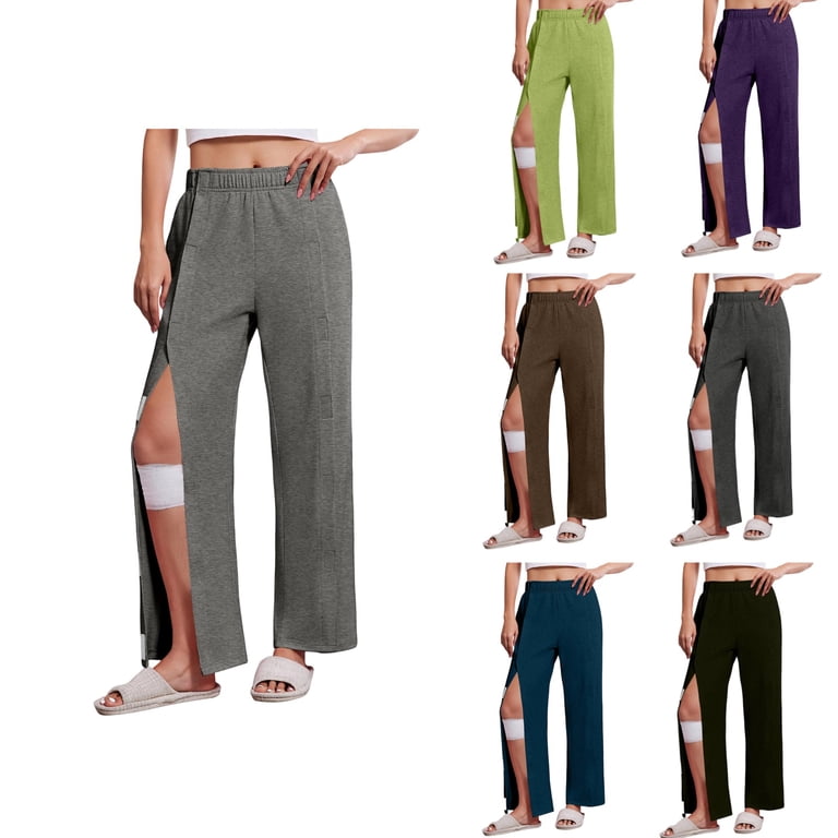 Iaqnaocc Tear Away Pants for Women with Pockets Easy Access