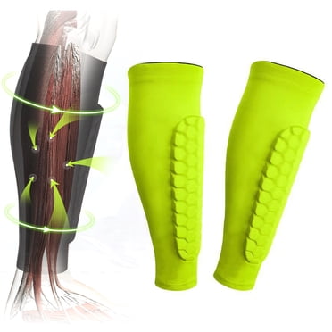 1Pair Sports Soccer Shin Guard Socks Pad Sleeve Sock Leg Support Football Compression Sleeve | UK