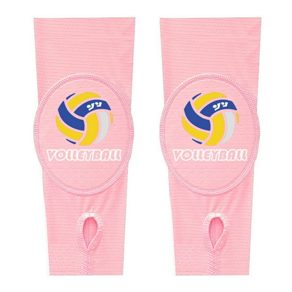 1 Pair Sports Arm Guards Stretch Volleyball Arm Sleeves with Protection Pad And Thumb Hole for Women Men