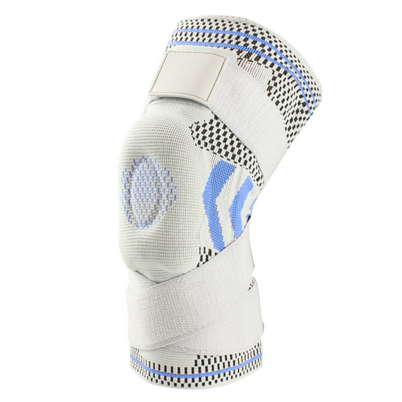 Iaukyu 1 Pc Knee Sleeve Reduce Injuries Double Strapping Anti-collision Sweat Absorption Fitness Basketball Knee Protector Outdoor Sports