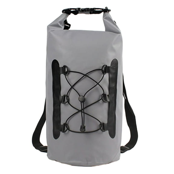 Iaukyu 15L Waterproof Dry Bag Large Capacity Good Sealing Adjustable Quick Release Wear Resistant Floating Waterproof Dry Backpack Storage Pouch Camping Supplies