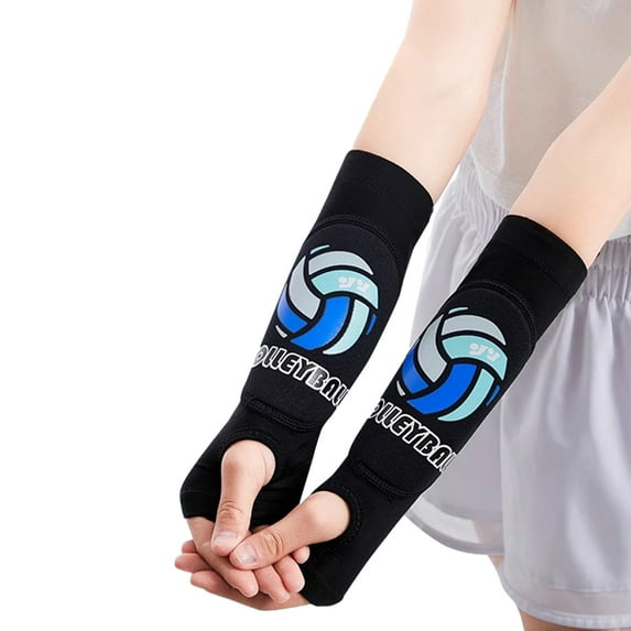 2Pcs Volleyball Arm Padded Sleeves for Teens Breathable Ice Silk Fabric Protective Pad Wrist Pain free Forearm Sleeve