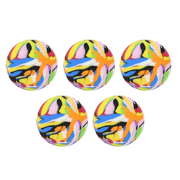 Iaukyu 5Pcs Golf Balls Soft Texture Good Elasticity Wear-resistant Bright Color Impact-Resistant Lightweight Indoor Outdoor Golf Training Balls Golf Accessories