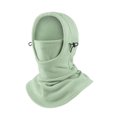 Iaukyu Autumn Winter Warm Face Covers Hooded Hat Plush Lining Windproof