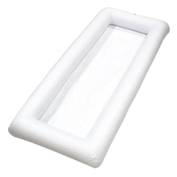 Iaukyu Inflatable Salad Tray Waterproof Large Capacity Collapsible Eco-friendly Reusable PVC Inflatable Ice Salad Tray Food Drink Container Party Supplies