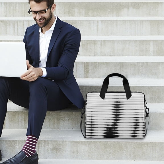 Iauyy 16inch Laptop Briefcase for Men/Women , Detachable Strap & Padded Compartment,Water-Resistant BagBusiness Travel File and Notepad,Horizontal Movement Pattern