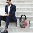thumbnail image 1 of Iauyy 16inch Laptop Briefcase for Men/Women , Detachable Strap & Padded Compartment，Water-Resistant BagBusiness Travel File and Notepad,Roses and Peonies Form, 1 of 7