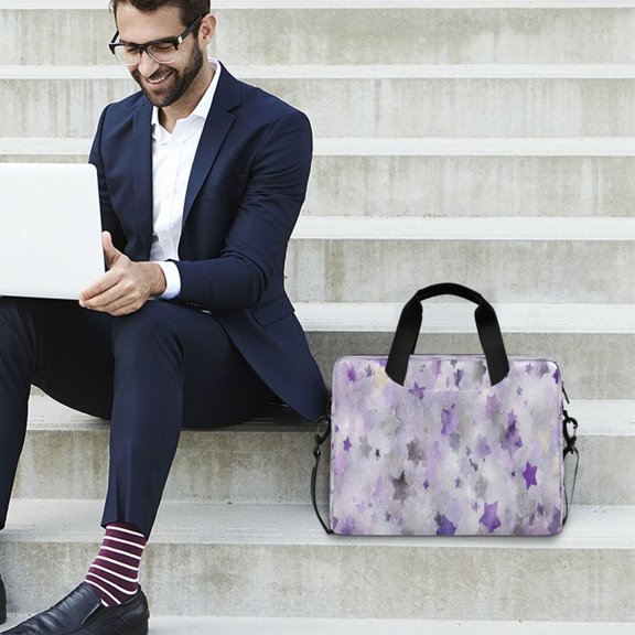 Iauyy 16inch Laptop Briefcase for Men/Women , Detachable Strap & Padded Compartment，Water-Resistant BagBusiness Travel File and Notepad,Sta Confetti Of Colored Paper