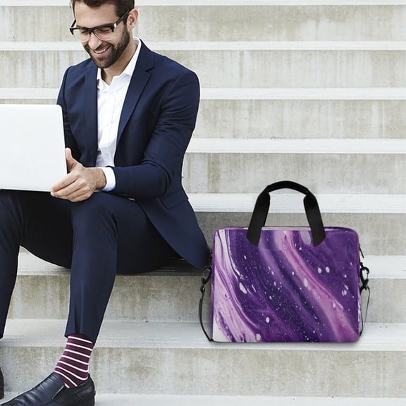 Iauyy 16inch Laptop Briefcase for Men/Women , Detachable Strap & Padded Compartment，Water-Resistant BagBusiness Travel File and Notepad,The Texture Of Acrylic Paint