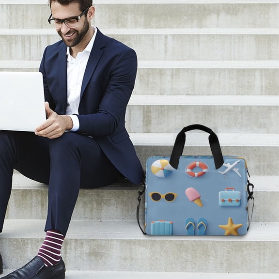 Iauyy 16inch Laptop Briefcase for Men/Women , Detachable Strap & Padded Compartment，Water-Resistant BagBusiness Travel File and Notepad,Function