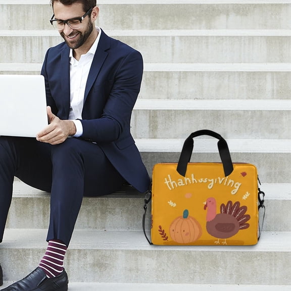 Iauyy 16inch Laptop Briefcase for Men/Women , Detachable Strap & Padded Compartment，Water-Resistant BagBusiness Travel File and Notepad,Turkey