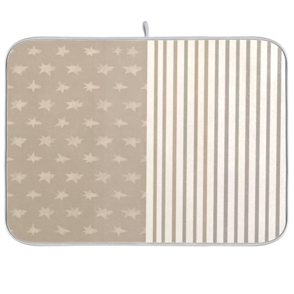 Iauyy Dish Drying Mat for Kitchen Counter, Super Absorbent & Hanging 16x18 / 18x24 Inch (S/M),Assembling stars