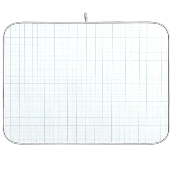 Iauyy 18 x 16 Inch Dish Drying Mat Dish Drying Mat Microfiber Kitchen Mats Large Counter Absorbent Dish Pad Drainer Rack Grid Pattern