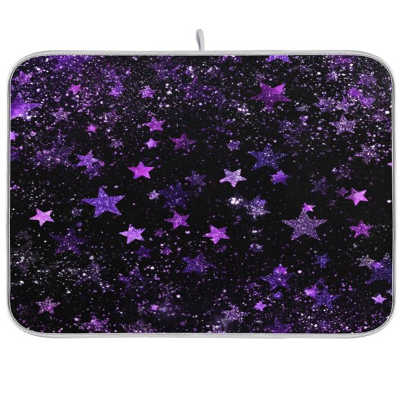 Iauyy Dish Drying Mat for Kitchen Counter, Super Absorbent & Hanging 16x18 / 18x24 Inch (S/M) Luminous Ornaments
