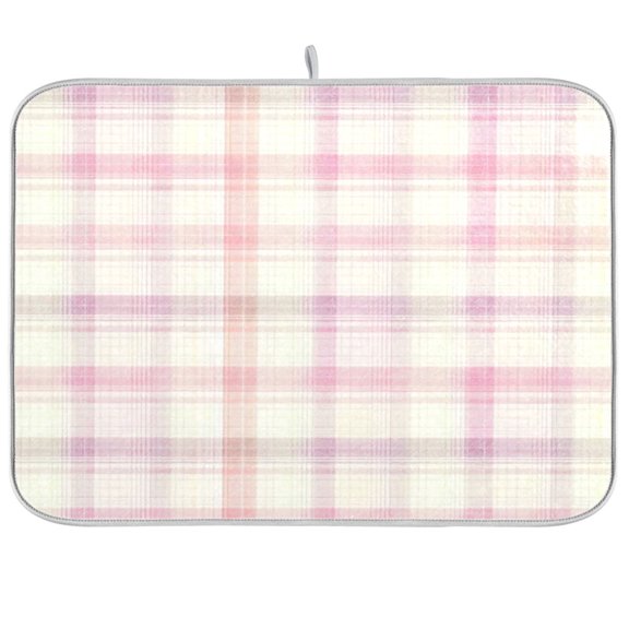 Iauyy Dish Drying Mat for Kitchen Counter, Super Absorbent & Hanging 16x18 / 18x24 Inch (S/M) Muted Shades Interwoven