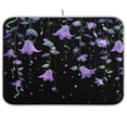 thumbnail image 1 of Iauyy Dish Drying Mat for Kitchen Counter, Super Absorbent & Hanging 16x18 / 18x24 Inch (S/M) Purple Flowers, 1 of 8