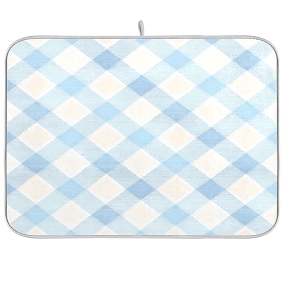 Iauyy Dish Drying Mat for Kitchen Counter, Super Absorbent & Hanging 16x18 / 18x24 Inch (S/M) Seamless Repetitive Watercolor Painting