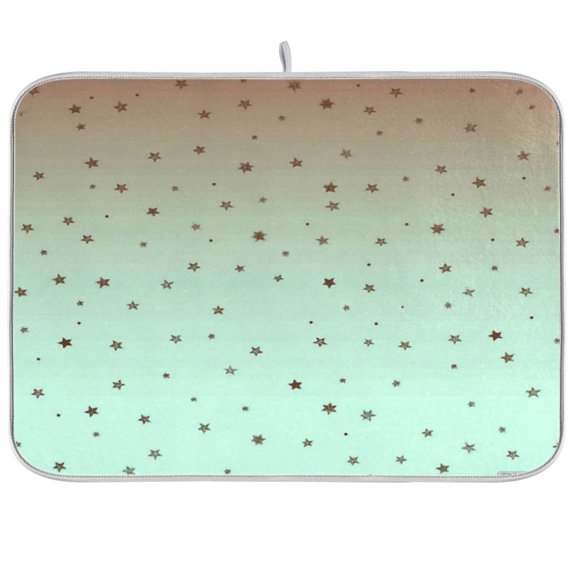 Iauyy Dish Drying Mat for Kitchen Counter, Super Absorbent & Hanging 16x18 / 18x24 Inch (S/M) Simple and Adorable