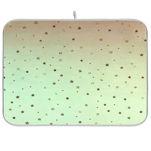 Iauyy Dish Drying Mat for Kitchen Counter, Super Absorbent & Hanging 16x18 / 18x24 Inch (S/M) The Brown Gradient Color