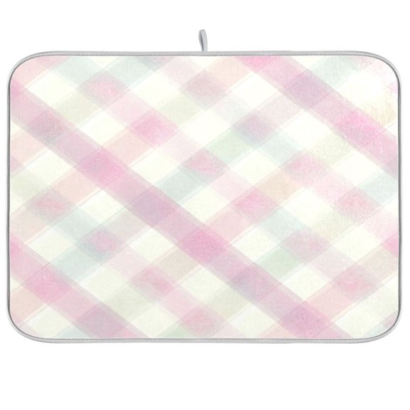 Iauyy Dish Drying Mat for Kitchen Counter, Super Absorbent & Hanging 16x18 / 18x24 Inch (S/M) Light and Watercolor-like Texture