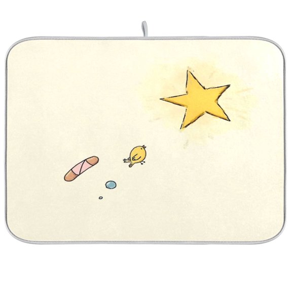 Iauyy Dish Drying Mat for Kitchen Counter, Super Absorbent & Hanging 16x18 / 18x24 Inch (S/M) Simple Bandage