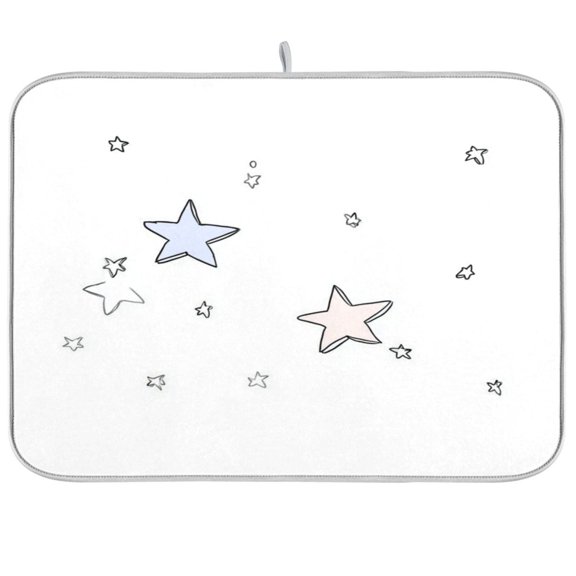 Iauyy Dish Drying Mat for Kitchen Counter, Super Absorbent & Hanging 16x18 / 18x24 Inch (S/M) Subtle Changes in Color Tone