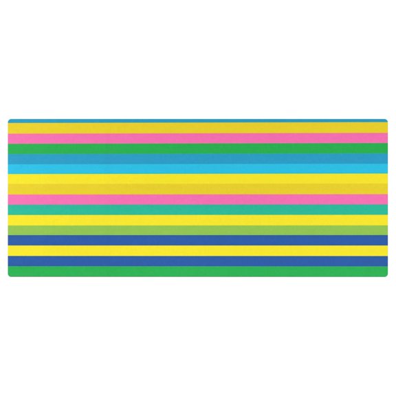 Iauyy 183*76cm Rectangle Tablecloths with Stretchy - Dining Room Tablecloth for Picnics camping, Horizontal Stripes