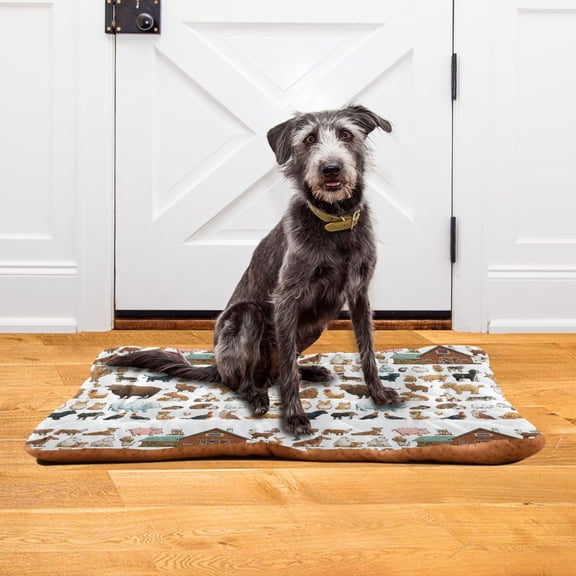 Iauyy 18x24inch Washable Dog Bed Mats, 4cm Thick Comfort Pet Bed with Non-Slip Bottom for Crates, Indoors & Outdoors - Puppy Essentials,A Set Of Clip Art