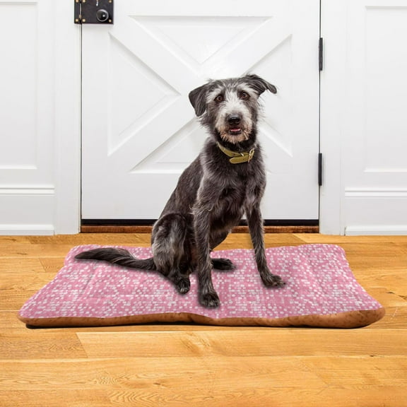 Iauyy 18x24inch Washable Dog Bed Mats, 4cm Thick Comfort Pet Bed with Non-Slip Bottom for Crates, Indoors & Outdoors - Puppy Essentials,Small and Repetitive Patterns