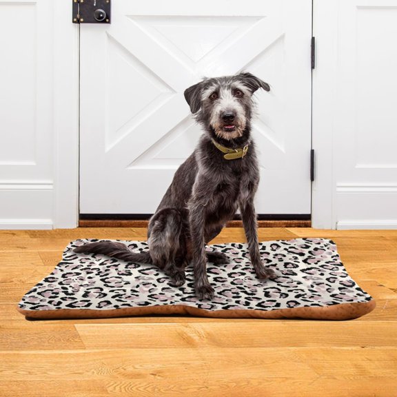 Iauyy 18x24inch Washable Dog Bed Mats, 4cm Thick Comfort Pet Bed with Non-Slip Bottom for Crates, Indoors & Outdoors - Puppy Essentials,Spots and Hair Textures