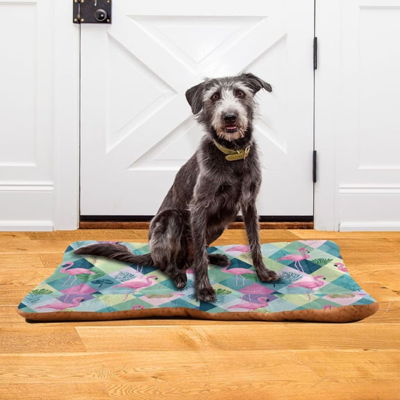 Iauyy 18x24inch Washable Dog Bed Mats, 4cm Thick Comfort Pet Bed with Non-Slip Bottom for Crates, Indoors & Outdoors - Puppy Essentials,on A Diamond-shaped Background
