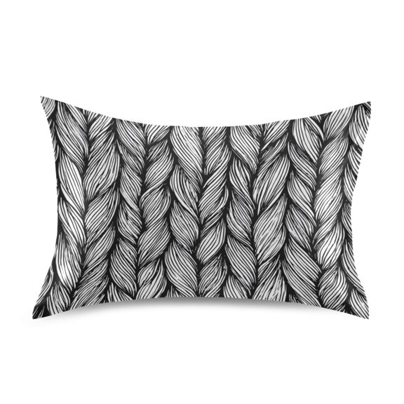 Iauyy 20x26in Silk-Smooth Satin Pillowcase, Gentle on Hair and Skin, Luxuriously Soft Pillowcase with Envelope Closure, Wrinkle Fade Braided Pattern