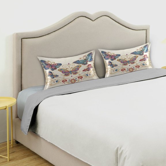 Iauyy 20x26in Silk-Smooth Satin Pillowcase, Gentle on Hair and Skin, Luxuriously Soft Pillowcase with Envelope Closure, Wrinkle Fade Central Pattern